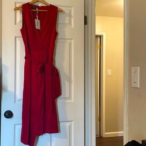 Ted Baker asymmetrical red dress NWT